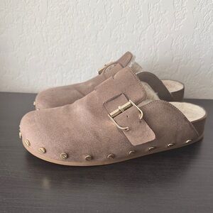 Veronica Beard Fern Shearling Clog